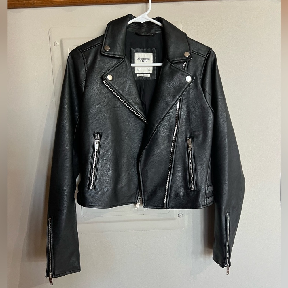 Abercrombie Vegan Leather Moto Jacket
